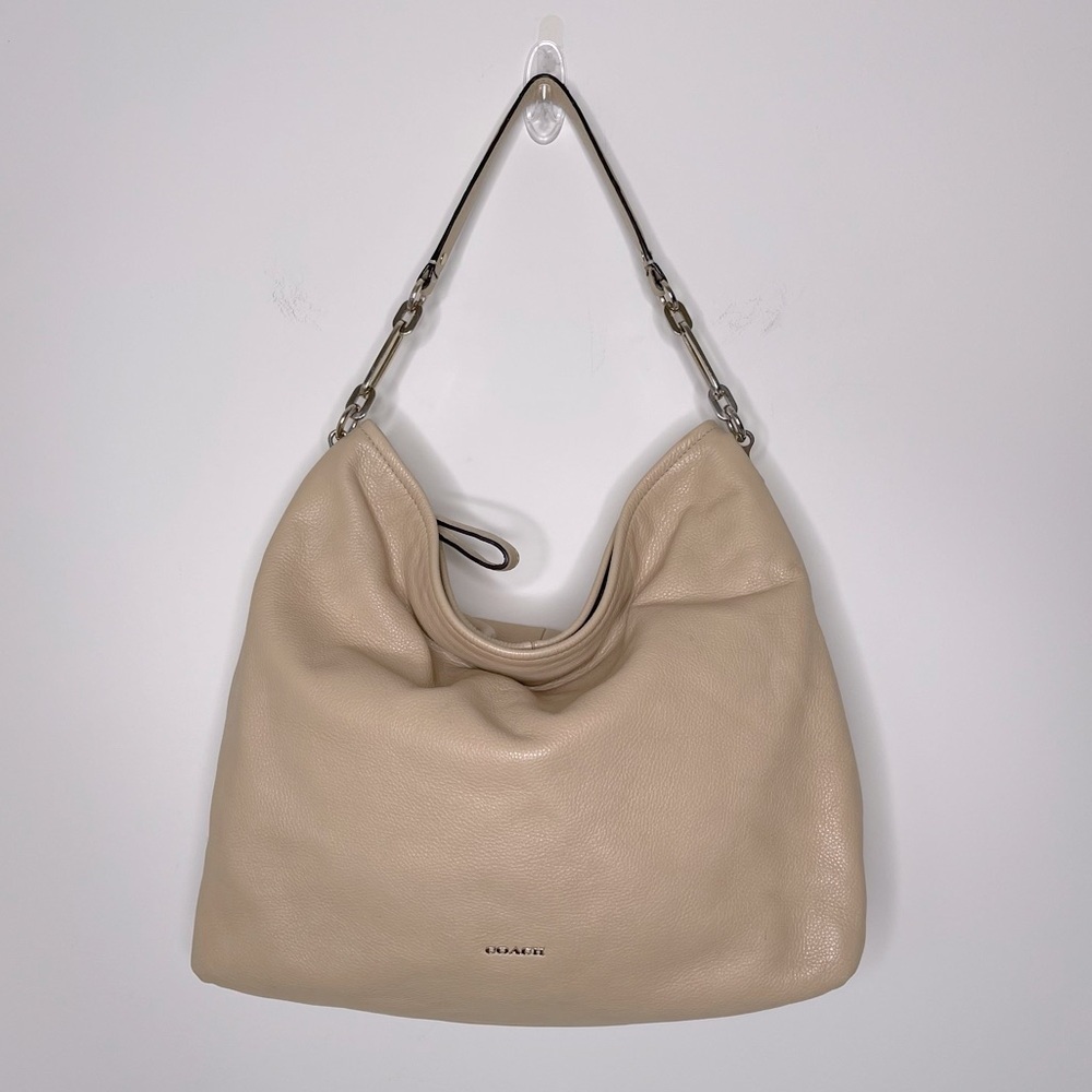 Coach 27858 Madison Hobo Bag in Leather beige esthetic minimalist - Picture 1 of 9